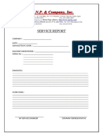 Service Report Form