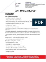 So You Want To Be A Blood Donor?: Who Are Qualified To Donate?