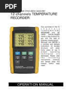 12 Channels Temperatur Recorder Pce T 1200