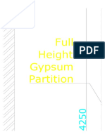 Full Height Gypsum Partition