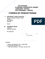 Formulir Pendaftran PPGD