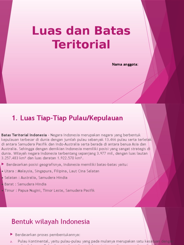 Luas Dan Batas Teritorial Indonesia PDF