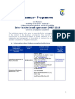 Erasmus+ Programme: Inter-Institutional Agreement 2015-2016