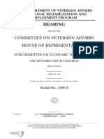 Committee On Veterans' Affairs House of Representatives: Hearing
