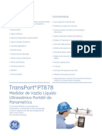 Medidor Vazao Ultrassonico PT 878 Portugues
