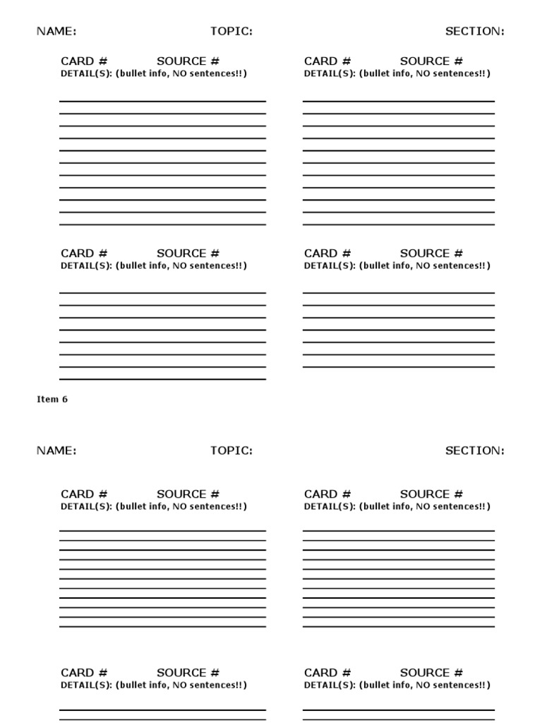 Note Cards PDF