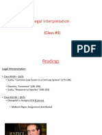 Legal Interpretation: (Class #9)