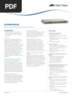 AT-8000S/48POE: Layer 2 Stackable Fast Ethernet Switch