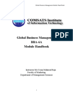 Global Business Management Module Handbook