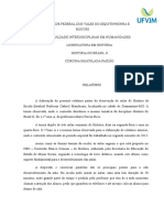 A Elaboração Do Presente Relatório Partiu Da Observação de Aulas de História Da Escola Estadual Professor Gabriel Mandacaru