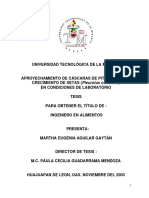 Aprovechamiento de Cáscaras de Pitaya para El Crecimiento de Setas (Pleurotus Ostreatus) en Condiciones de Laboratorio 8685open