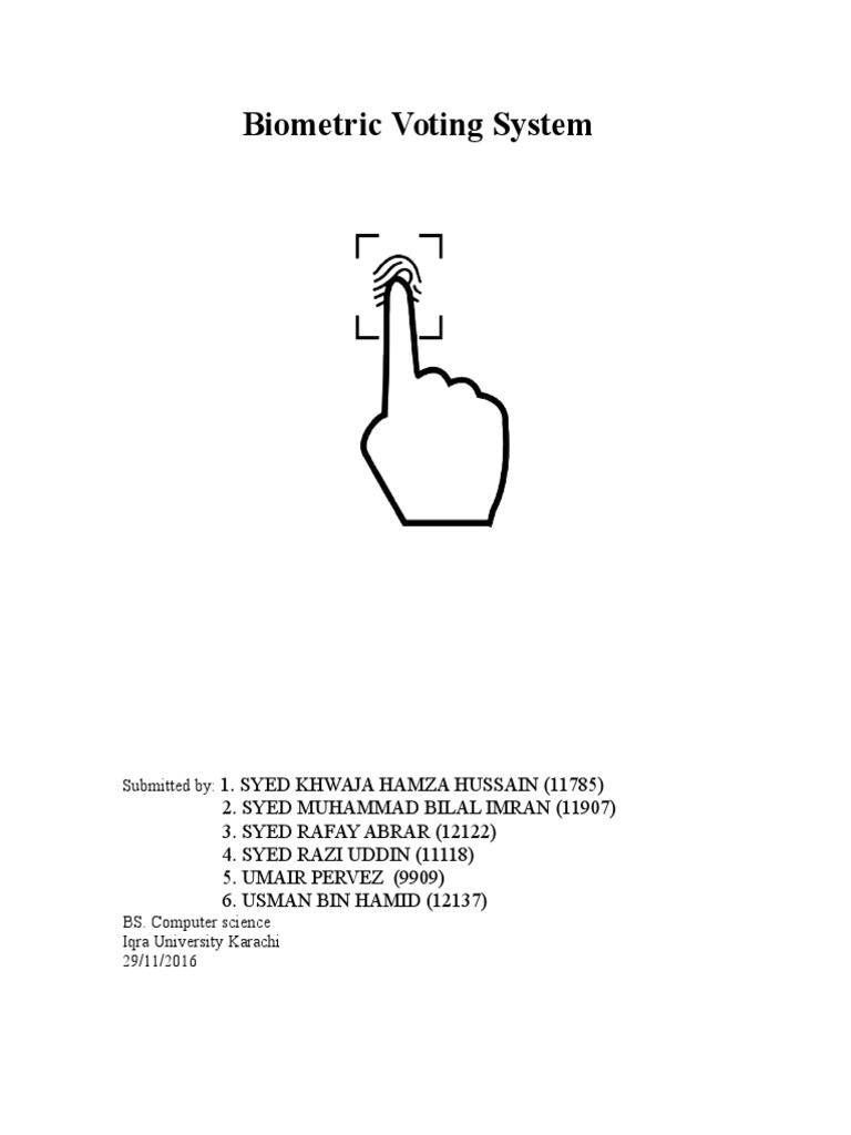 Biometric Voting System | PDF | Image Scanner | Fingerprint