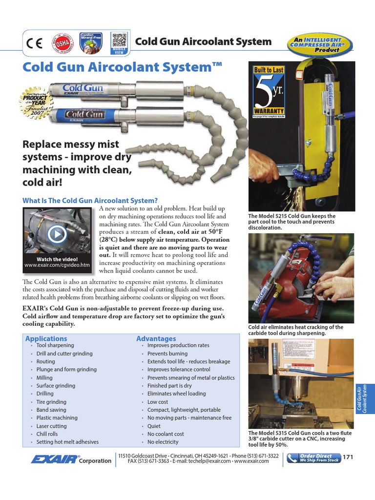 Cold Gun Air Coolant System PDF Machining Grinding (Abrasive Cutting)