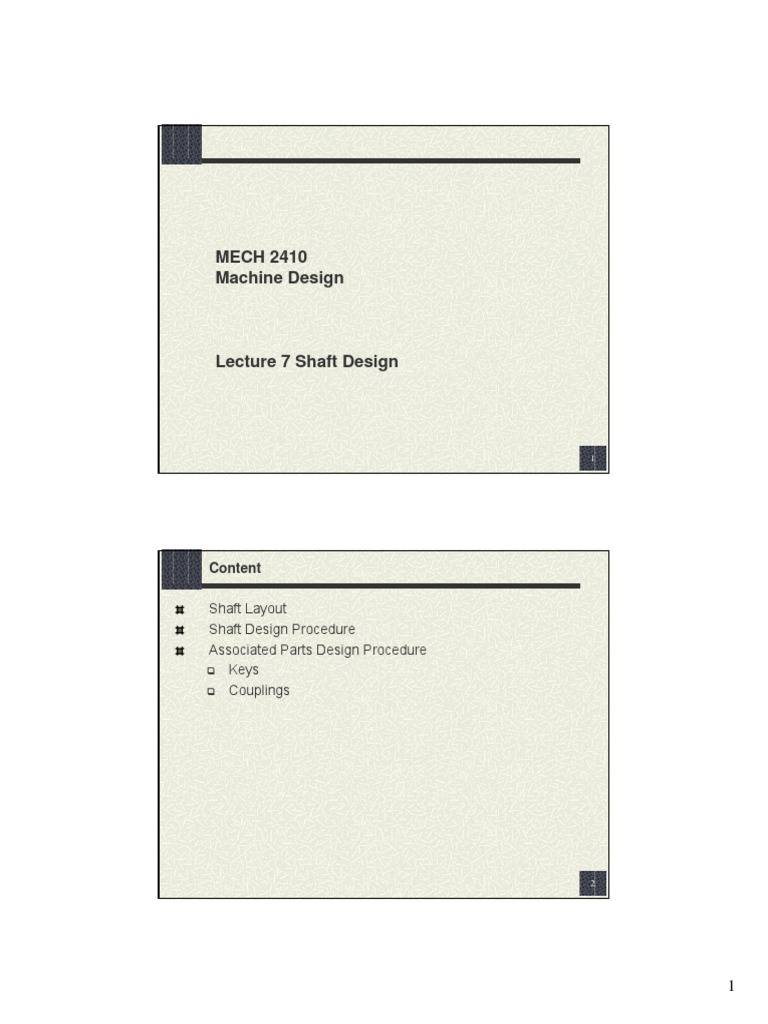 Shaft Design Procedure Overview | PDF | Strength Of Materials | Stress ...