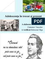 Adolesceta in Trecut Si Prezent