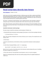 Read Serial Data Directly Into Octave