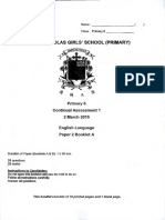 ENGLISH P6 English CA1 2015 CHIJ St Nicholas Exam Papers