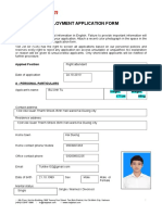 VietJetAir Employment Application Form
