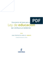 Documento de Bases para Una Ley de Educacion de Castilla La Mancha