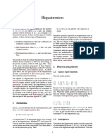 Biquaternion Algebra and Lorentz Group Representation