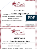 Certificado Tratm SPA 2014