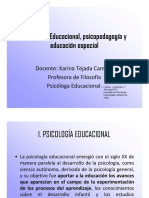 3 PPT Psicología Educacional, Psicopedagogía y Educación Especial