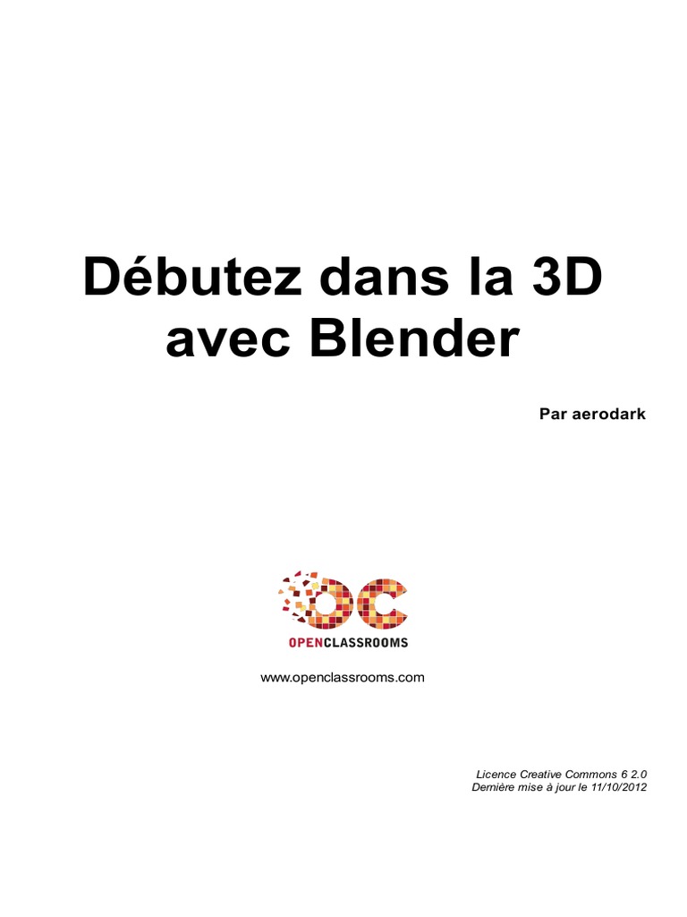Débutez avec Blender en 3D | PDF | Blender | Infographie tridimensionnelle