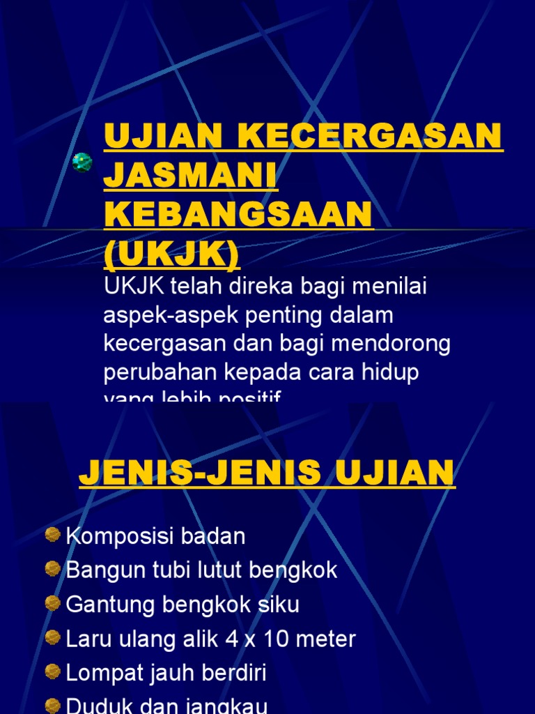 Ujian Kecergasan Jasmani Kebangsaan Ukjk | PDF