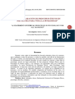 Una Declaración de Principios Éticos en Psicología para Toda La Humanidad