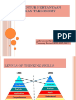 Bentuk-Bentuk Pertanyaan Berdasarkan Taxonomy Bloom