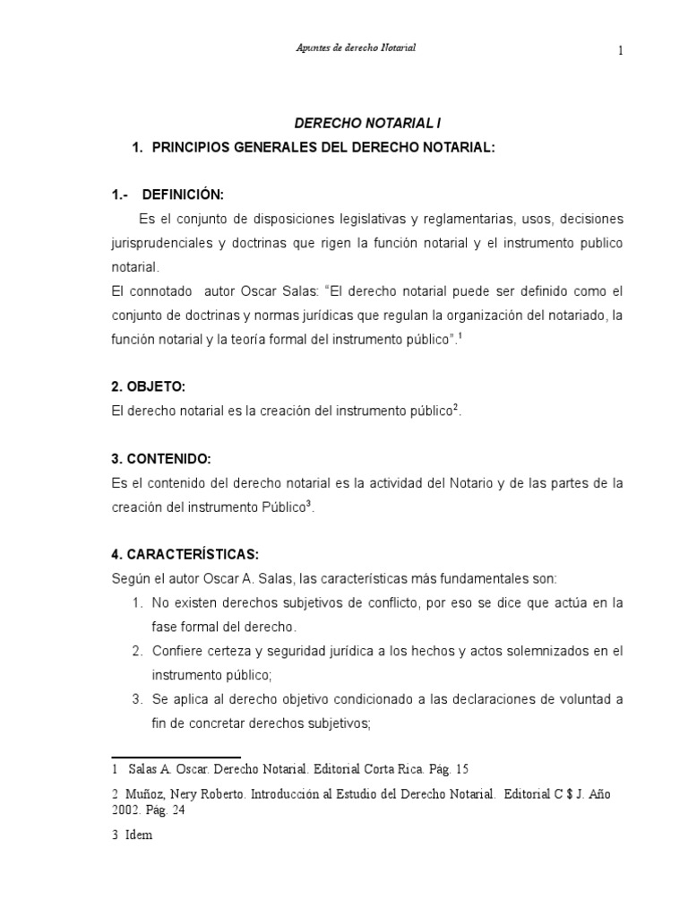 Apuntes de Derecho Notarial