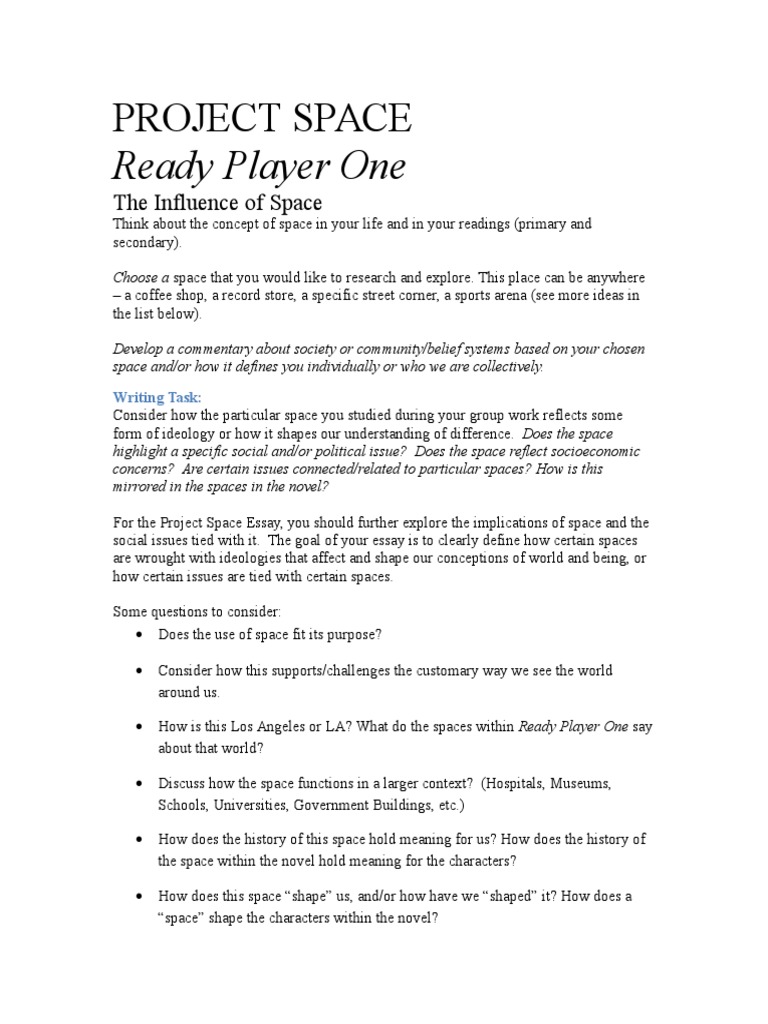 Ready player one analysis essay image