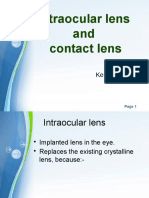 Intraocular Lens and Contact Lens: Keerthi N S