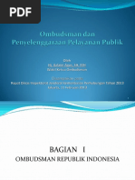Download Paparan Ombudsman Ombudsman Dan Penyelenggaraan Pelayanan Publik by Riko Saputra SN334360616 doc pdf