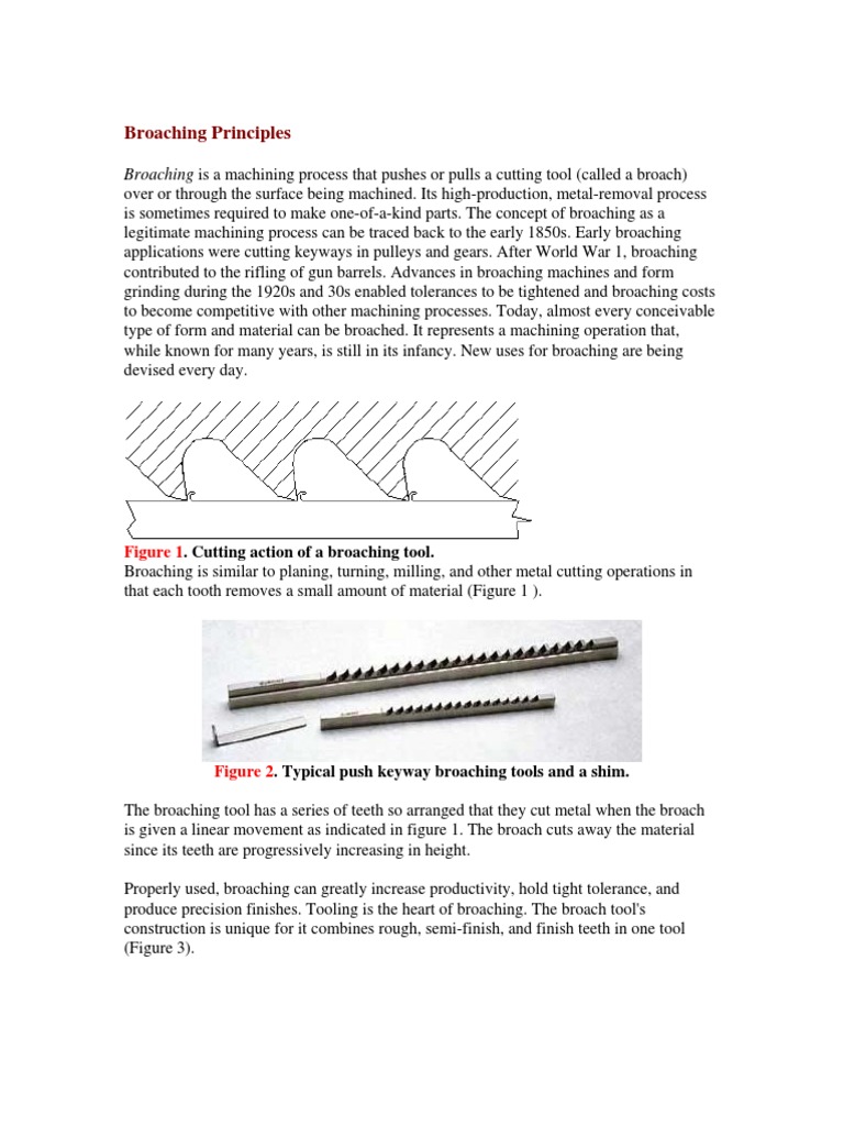 Broaching Principles.pdf Machining Machines