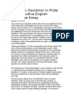Semantic Deviation in Pride and Prejudice English Language Essay