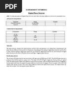 Experiment Number 6 Digital Phase Detector