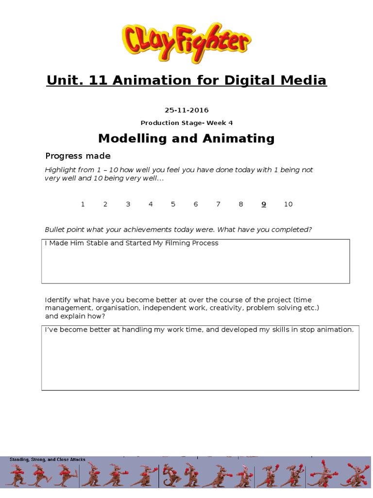 Animation Progress Report Week 4 | PDF