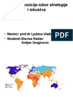 Izbor Strategije Tranzicije I Iskustva