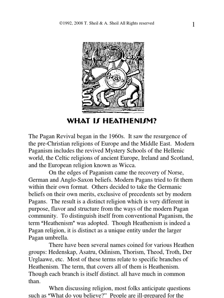 What Is Heathenism | PDF | Heathenry (New Religious Movement) | Paganism