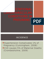 Pre-Gestational Cardiovascular Conditions in Pregnancy