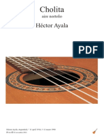 Hector Ayala-"Cholita" Guitar Score