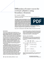 Diffraction of Water Waves For Vertical Cylinders Using Boundary Elements