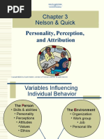 Nelson & Quick: Personality, Perception, and Attribution