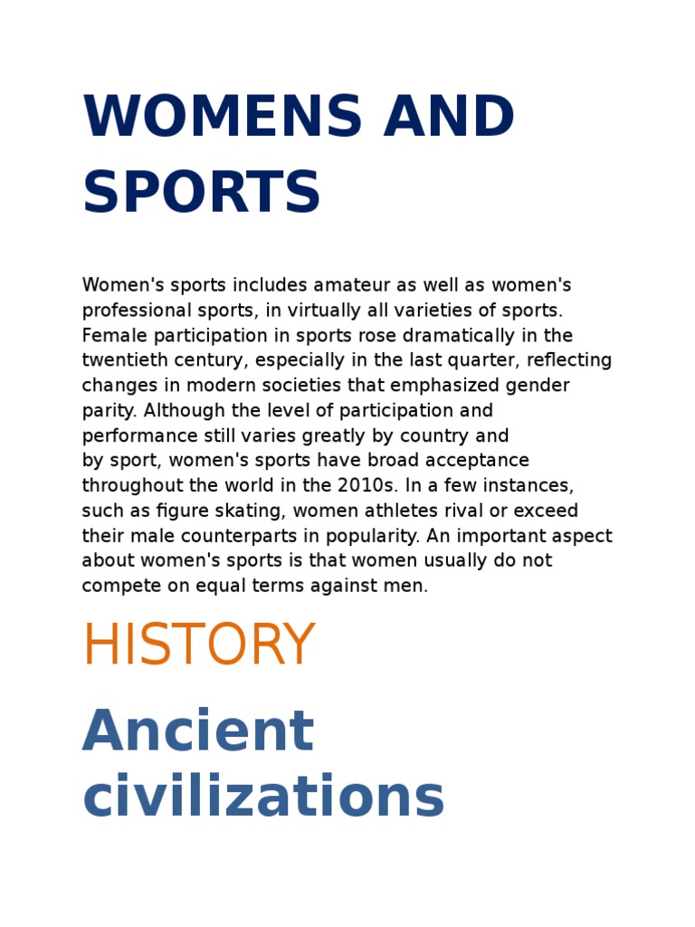 Physical Education Women and Sports Class 12 | PDF | Medical