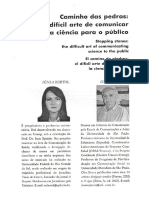 Comunicação e Sociedade: Caminho Das Pedras: A Difícil Arte de Comunicar A Ciência para o Público