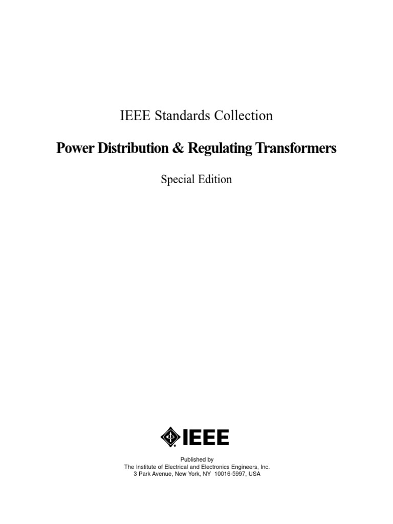 Power Distribution & Regulating Transformers: IEEE Standards Collection ...