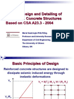 Seismic Design of R C Structure