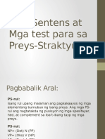 Mga Sentens at Mga Test para Sa Preys-Straktyur