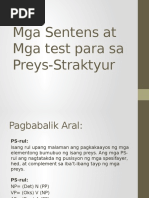 Mga Sentens at Mga Test para Sa Preys-Straktyur